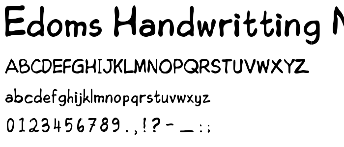 Edoms Handwritting Normal font